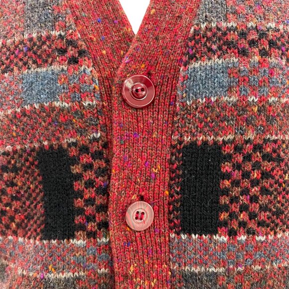 McGregor Wool Button Sweater Vest Red Plaid Grandpacore Vintage Heritage S - Picture 6 of 9